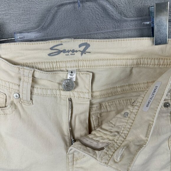 Seven7 Skinny Jeans Starlette Crop Womens Size 6 Mid Rise Denim Stretch Tan - Picture 5 of 12
